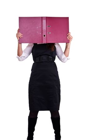 Photo set of the office woman in studio, isolatedの写真素材