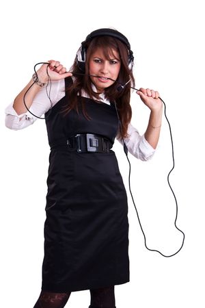 Photo set of the office woman in studio, isolatedの写真素材