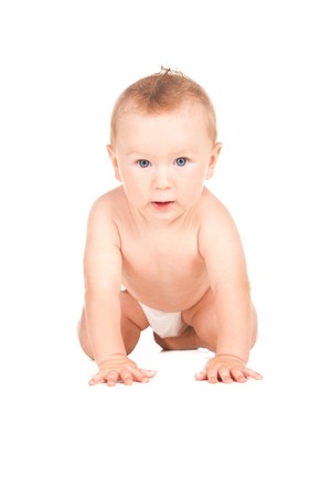 Picture of a crawling babyの写真素材