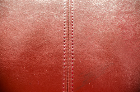 Sewing red leather ,texture backgroundの写真素材