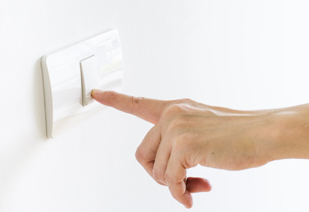 Modern Finger press on light button 