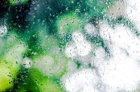 Raindrop on glass