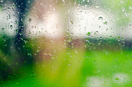 Raindrop on glass