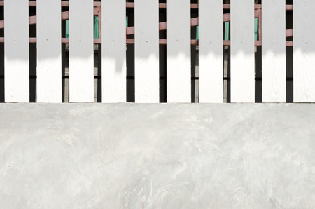 Cement wall and wood strips upper wallの写真素材