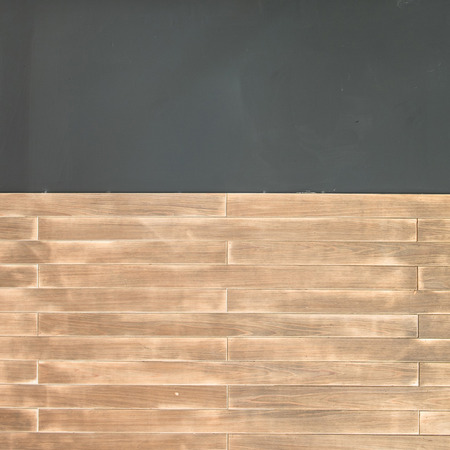 wooden plank with black painting wall,texture background