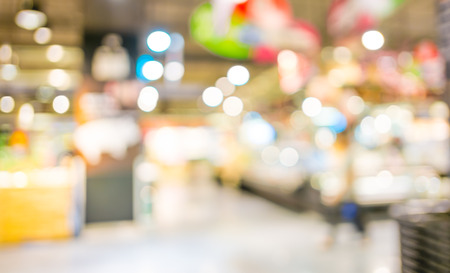 Supermarket store blur background with bokeh Supermarket store blur background with bokeh