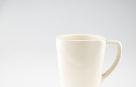 Coffee mug on grey background,Leave space for adding text.の写真素材