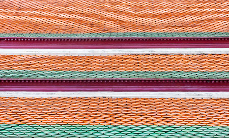 Thai temple tile roof top,texture background.の写真素材