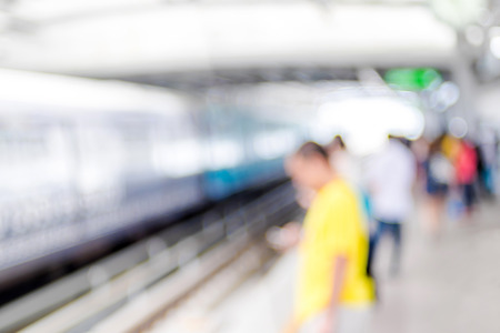 Blurred background of People at train station
