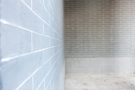 Perspective view of brick wall at park