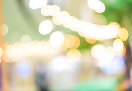 Blurred background : Festival area in shopping mall with bokeh.の写真素材