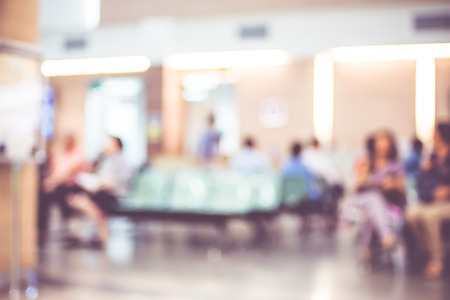 Blurred patient waiting for see doctor,abstract background.の写真素材