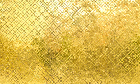 Glossy Gold mosaic tile wall, texture background.の写真素材