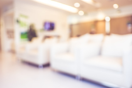 Blurred patient waiting for see doctor,abstract background.
