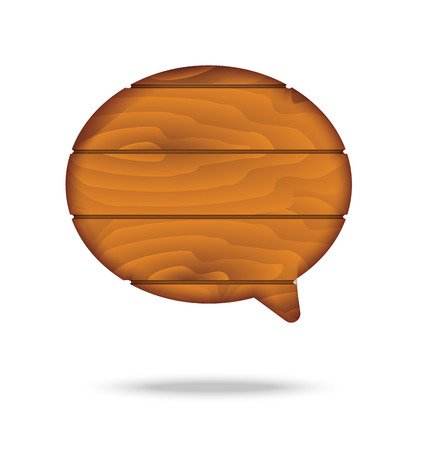 wood plank speech bubble.のイラスト素材