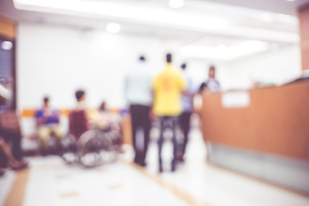 Blur background : Patient waiting for see doctor at hospital ,abstract background.の写真素材