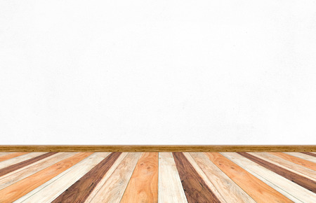 Empty perspective room and wooden plank floor,Template mock up for display of your product.の写真素材