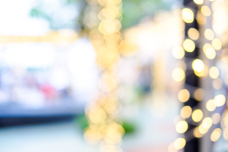 Blur background : Abstract blue cricle bokeh lighting ,Texture background.の写真素材