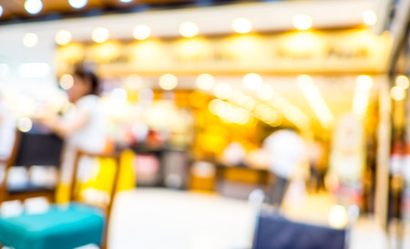 Blurred background : Customer at restaurant blur background with bokeh.の写真素材