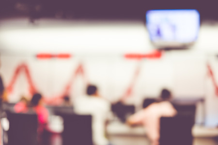 customer in store blur background with bokeh.の写真素材