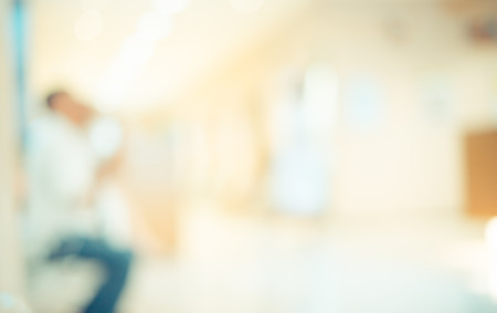 Vintage filter : Blurred patient waiting for see doctor,abstract background.の写真素材