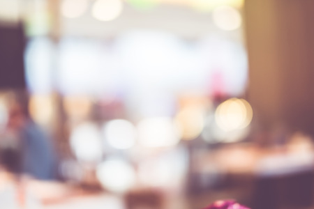 Blurred background : Customer at restaurant blur background with bokeh.