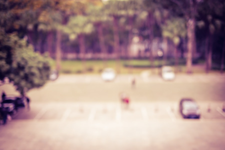 blur background, people in grenn park  with bokeh light.の写真素材