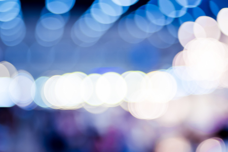 Blurred background , blue Bokeh abstract light background.の写真素材