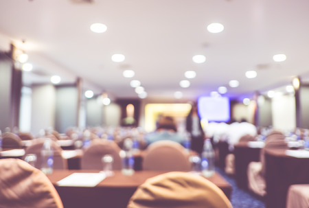 blur background, seminar event room with bokeh light background,Business concept..の写真素材