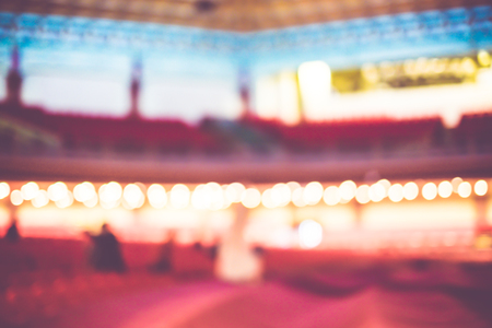 Blurred background, Red seat row in theatre with vintage filter.の写真素材