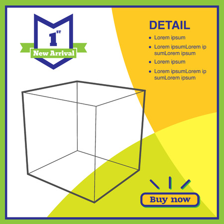 Vector,Sale in blue and green color promotion square banner mock up for social media or website advertising,Leave space for display of product.のイラスト素材