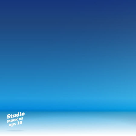 Vector,Empty white floor gradient to vivid blue studio room background ,Template mock up for display or montage of product,Business backdrop.のイラスト素材