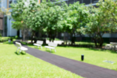 blur pathway in park background,nature exercise conceptの写真素材