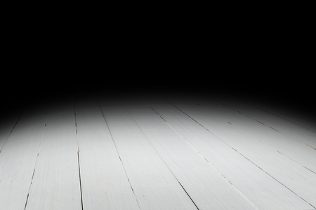 White Plank wood floor texture perspective background for display or montage of product,Mock up template for your designの写真素材