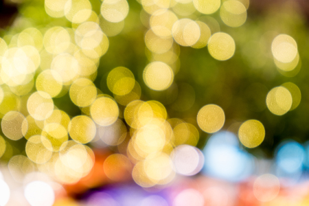 abstract blur colorful bokeh light background.holiday festive lightの写真素材