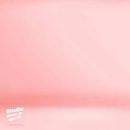 Vector Empty pastel pink color studio room background ,Template mock up for display of product,Business backdropのイラスト素材
