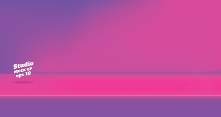 Vector,Empty vintage two tone pink and purple color studio table room background ,product display with copy space for display of content design.Banner for advertise product on websiteの写真素材