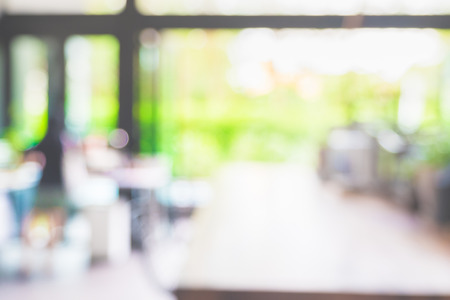 Blur background of modern ktichen with countertop near window at gardenの写真素材