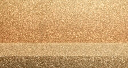 gold glitter texture table product display background.3d perspective studio photography stand.banner mockup space for showcase product.retro countertop backdrop.buseiness presentation bgの写真素材