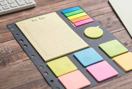 to do list planner on wooden office desk