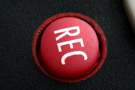 Red Record Button On Recording Deviceの写真素材
