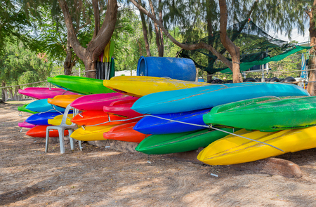 Canoe rental on the beach.の写真素材
