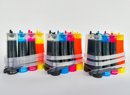 Refill ink tank for a printer isolatedの写真素材