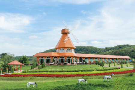 restaurant building in the mountain, Thailandのeditorial素材