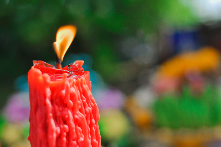 Candle: Photo by focusing on a specific pointの写真素材