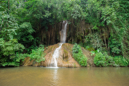 Waterfall in  National Park ,Thailandの写真素材