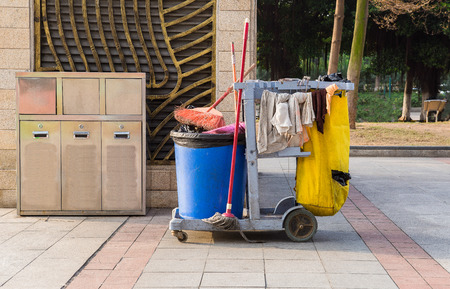 cleaning tool cartの写真素材