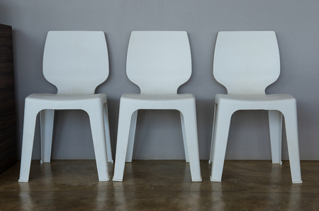 White chairsの写真素材