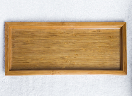 Wooden empty box isolate white backgroundの写真素材