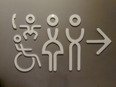 Toilet / WC icon door wall plate. Signの写真素材